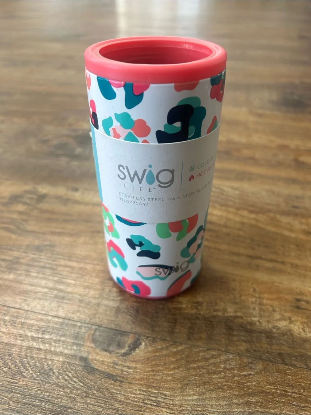 Skinny can cooler Pattern Insulated Tumbler - Pink
